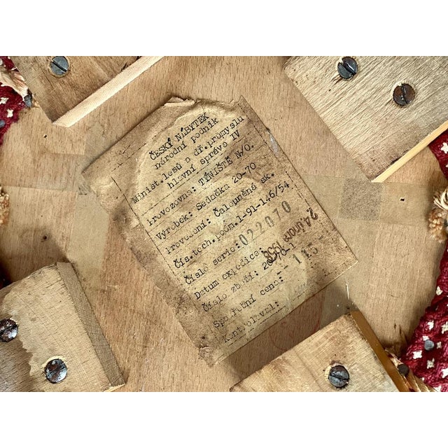 Vintage Pouf by Jindrich Halabala for Cesky Nabytek, 1950s For Sale - Image 15 of 18