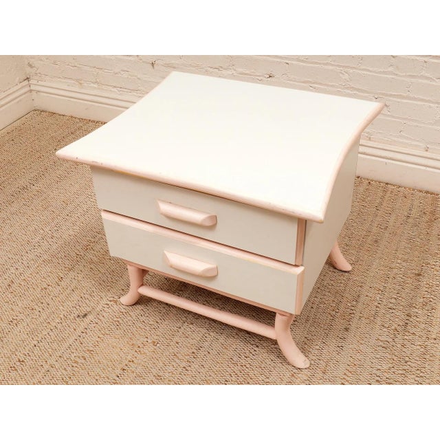 Pair of Retro 50’s Asian Style Nightstands For Sale - Image 9 of 10
