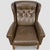 Wood Nordic Wingback Chairs in Brown Leather, 1970, Set of 2 For Sale - Image 7 of 10