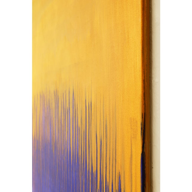 "Tuesday (Orange Over Purple)" Large Abstract Acrylic Painting by Simon Findlay For Sale - Image 11 of 12