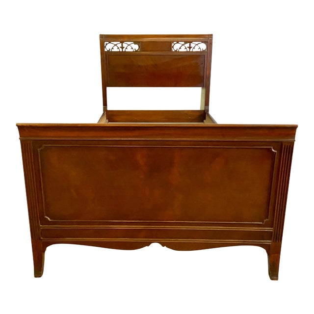 Vintage Cherry Twin Size Sleigh Bed Chairish