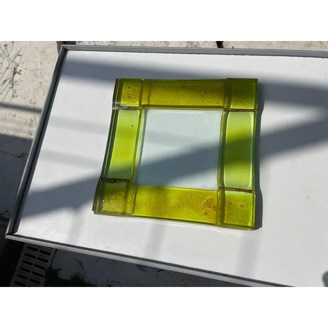 Italian Trivet in Green Glass by Poliarte, 1960s For Sale - Image 3 of 9