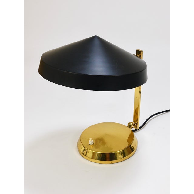 Mid-Century Black Brass Table or Desk Lamp, Austria, 1960s For Sale - Image 18 of 18