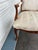 Vintage Louis XV Chair With White Silk Stripe Fleur De Lis For Sale - Image 9 of 9