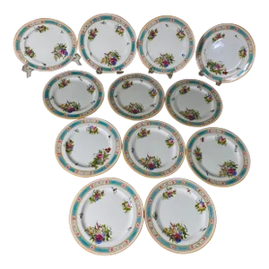 Late 19th Century Royal Doulton Bone China Dessert Plates -Set of 12