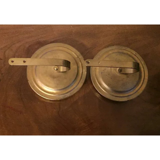 Antique 19th Century American Federal Empire Gilt Spun Brass Drapery Tie Backs - A Pair For Sale - Image 9 of 11