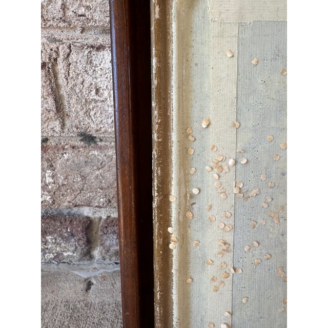 Vintage Textured Art in Original Frame For Sale - Image 9 of 18
