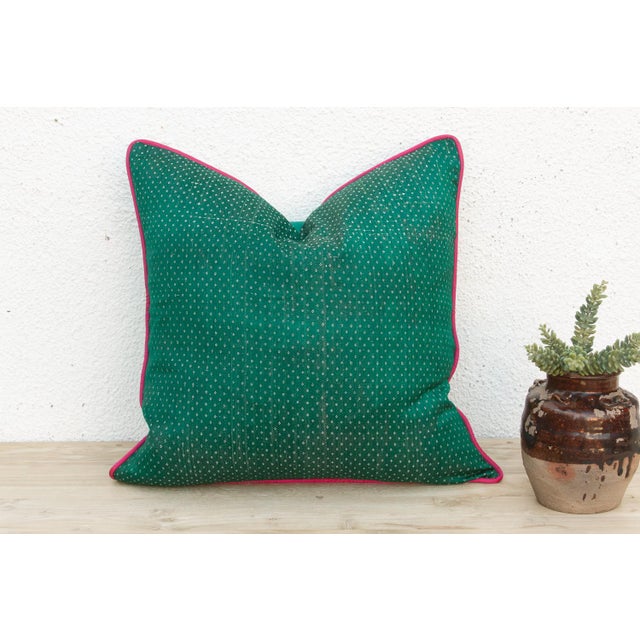 Woven in Gujarat, western India, from antique Mashru, the traditional silk-warp, cotton-weft cloth prized for its lustrous...