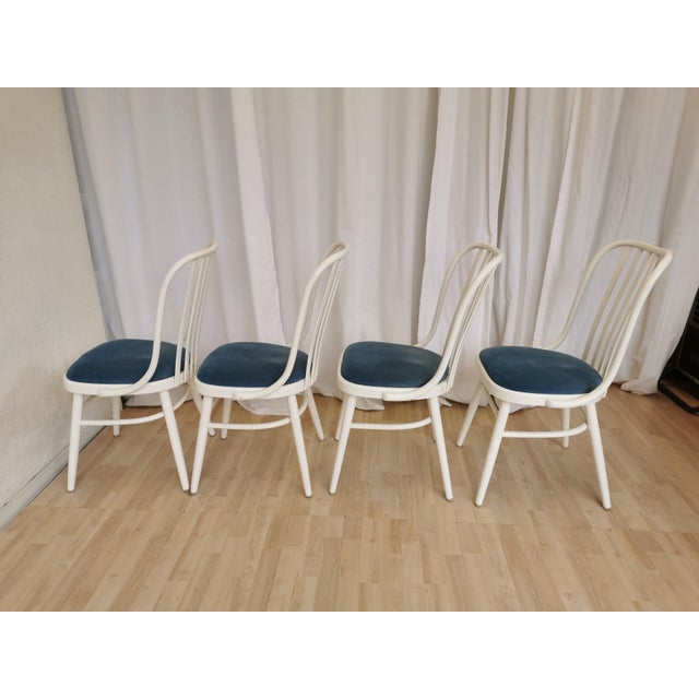 Vintage Bentwood Dining Chairs, 1970s, Set of 4 For Sale - Image 4 of 18