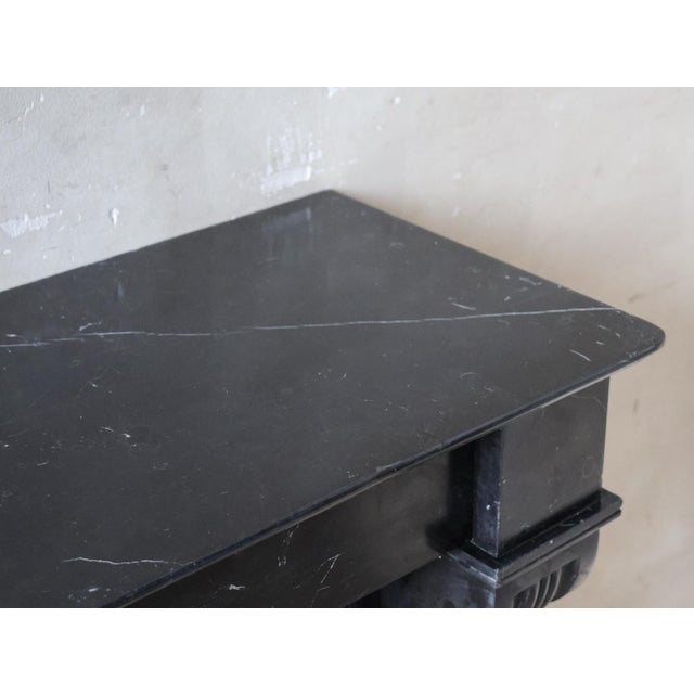 Antique Dutch Black Marble Mantel Piece, 1890s For Sale - Image 6 of 14