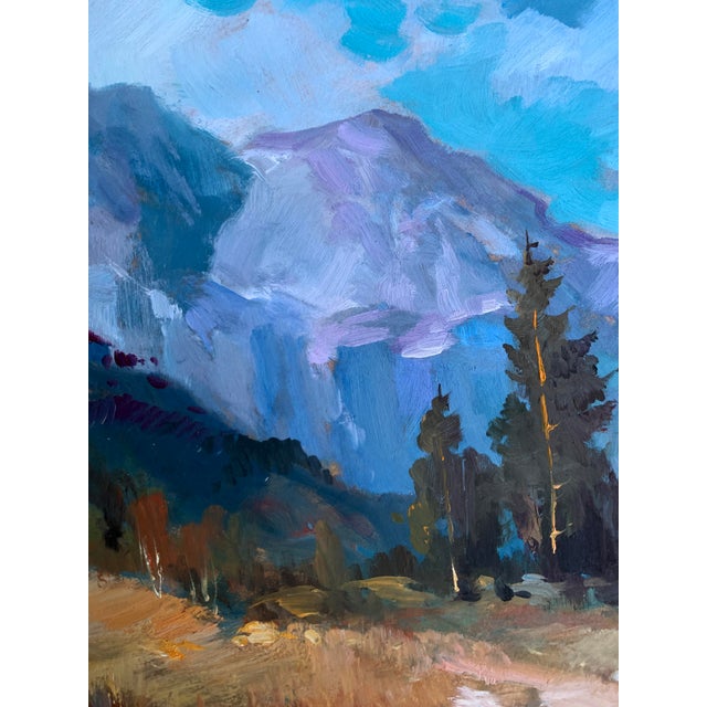 Oil Painting the Road Leading to the Mountains Yuriy Suprunchuk For Sale - Image 6 of 12