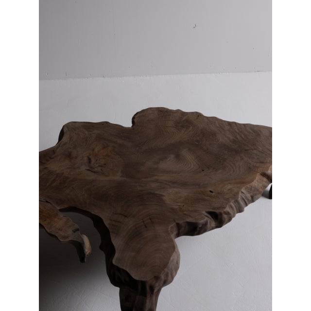 Japanese Antique Brutalist Low Table 1900s-1940s / Side Table Wabi Sabi For Sale - Image 13 of 18