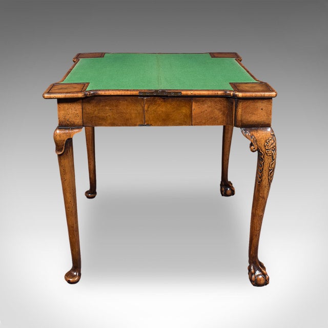 Traditional Antique Fold Over Bridge Table, English, Walnut, Game, Card, Georgian, c.1780 For Sale - Image 3 of 12