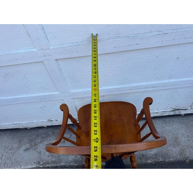 Vintage Ethan Allen Early American Classical Style Maple Dining Chairs For Sale - Image 12 of 15