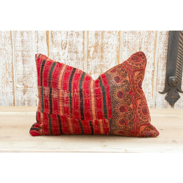 Early 21st Century Garma Antique Tribal Grain Sack Pillow For Sale - Image 5 of 11