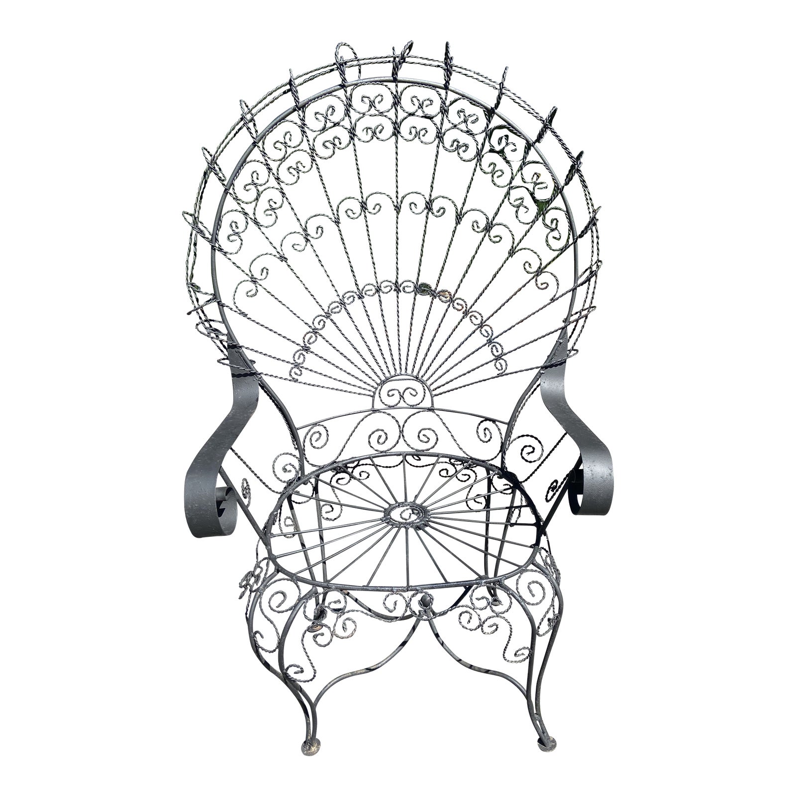 Salterini Style Wrought Iron Peacock Chair Chairish
