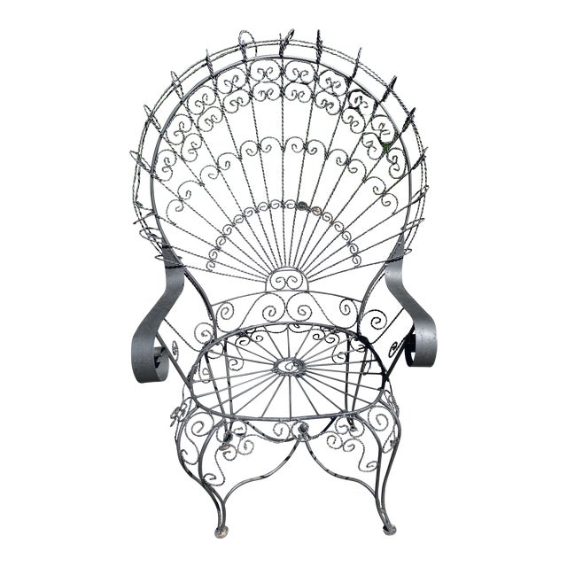 Salterini Style Wrought Iron Peacock Chair Chairish