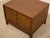 Campaign Vintage Walnut Three-Drawer Nightstand With Brass Campaign Hardware For Sale - Image 3 of 12