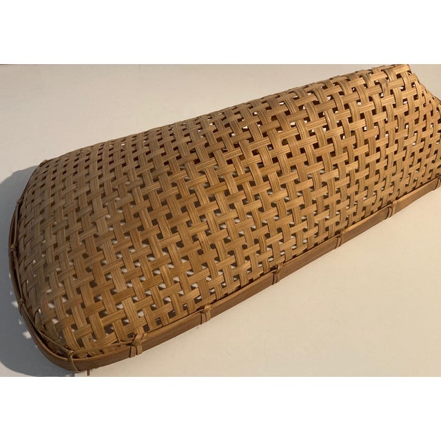 Wood 1960 - 1970s Asian Wicker Bait Basket For Sale - Image 7 of 8