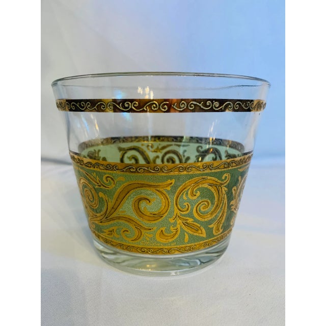 Vintage Culver Ltd. Toledo Green & Gold Ice Bucket For Sale - Image 11 of 11
