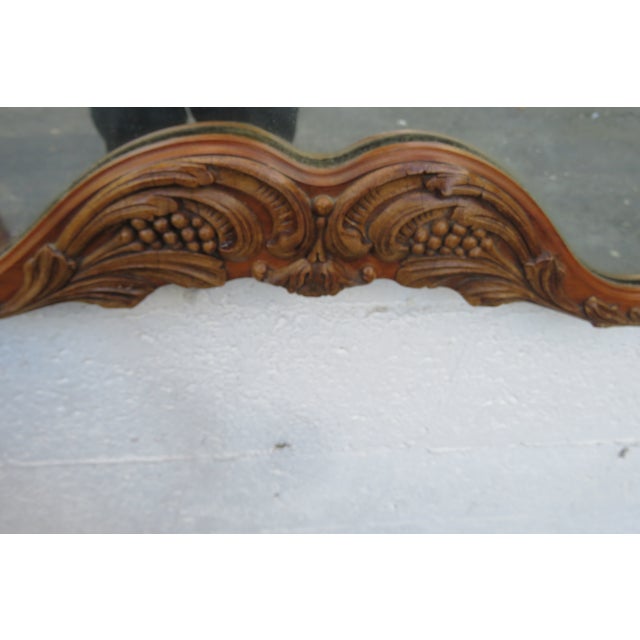 French Early 1900s Inlay Carved Dresser Bathroom Vanity and Mirror For Sale - Image 9 of 18