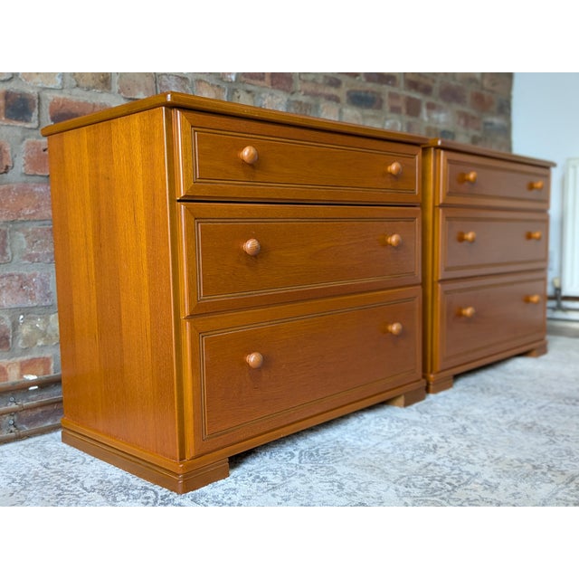 Mid-Century Teak Albany Chests of Drawers from Stag, 1980s, Set of 2 For Sale - Image 11 of 12