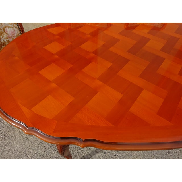 Purple Regency Oval Extendable Dining Table, 1980s For Sale - Image 8 of 18