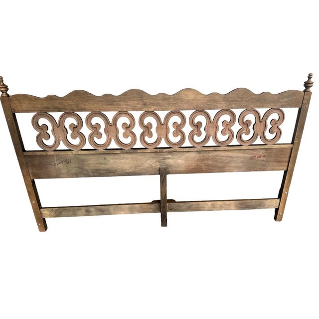 Vintage Drexel Mid Century Spanish Revival King Size Oak Headboard Chairish