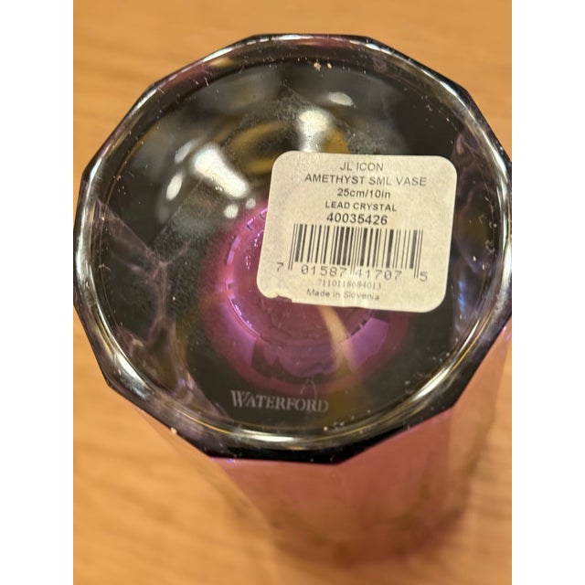 Contemporary Waterford Icon Amethyst Vase For Sale - Image 3 of 4