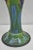 Vintage Art Nouveau Majolica Style Glazed Ceramic Pottery Peacock Bird Vase For Sale - Image 4 of 10