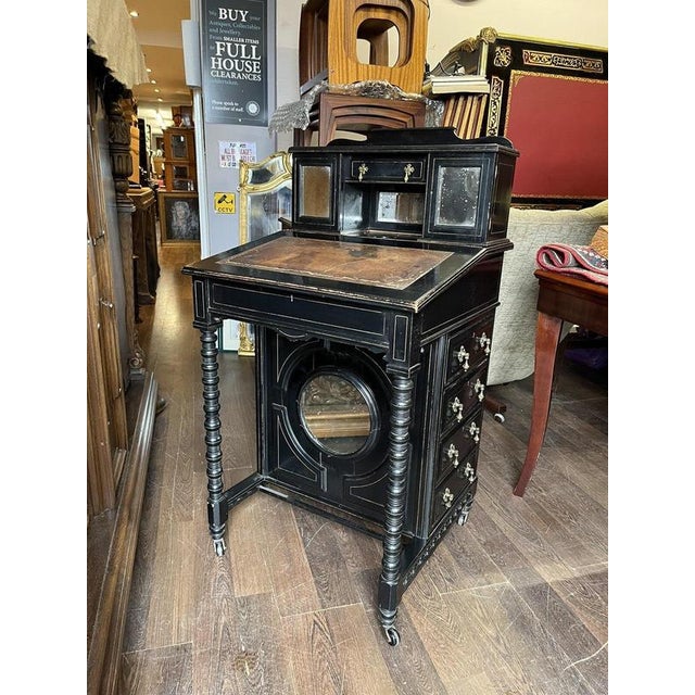 Victorian Aesthetic Movement Davenport Desk For Sale - Image 6 of 18