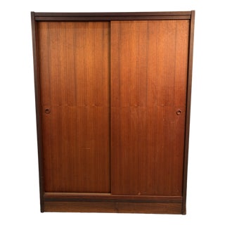 Mid 20th Century Modern Danish Rosewood Sliding Door Cabinet For Sale