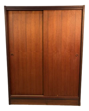 Mid 20th Century Modern Danish Rosewood Sliding Door Cabinet