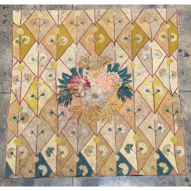 17th Century Antique Italian Florentine Tapestry With Central Flower Bouquet For Sale - Image 9 of 10