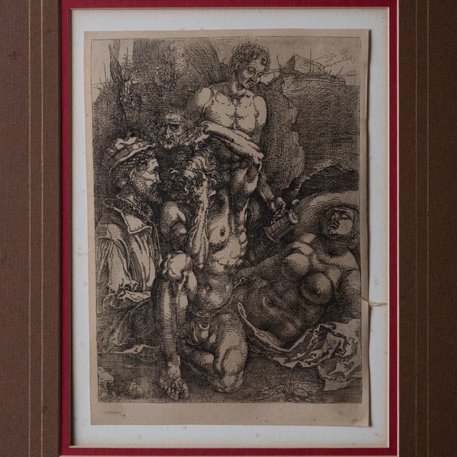 A photogravure by Charles Amand-Durand on laid paper of the Durer engraving, "The Desperate Man,” circa 1876. Durand mark...