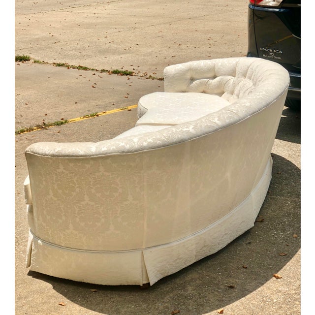 Henredon White Damask Sofa Dorothy Draper Chairish