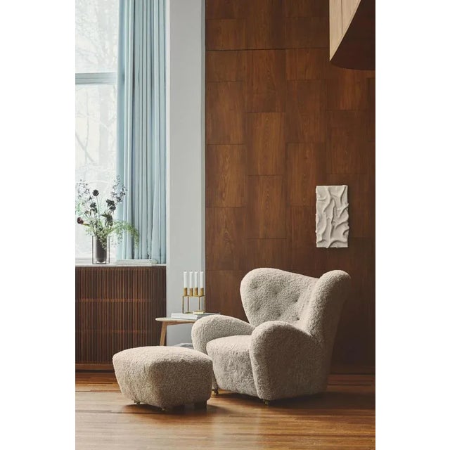 Contemporary Set of Dark Grey Natural Oak Hallingdal the Tired Man Footstools by Lassen For Sale - Image 3 of 8