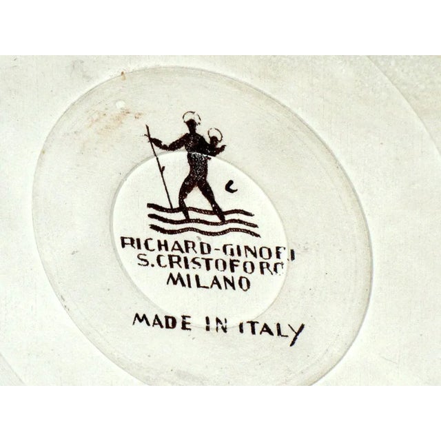 Pottery Tiles with Red Frames by Giovanni Gariboldi for Richard Ginori San Cristoforo, 1930s, Set of 2 For Sale - Image 9 of 10