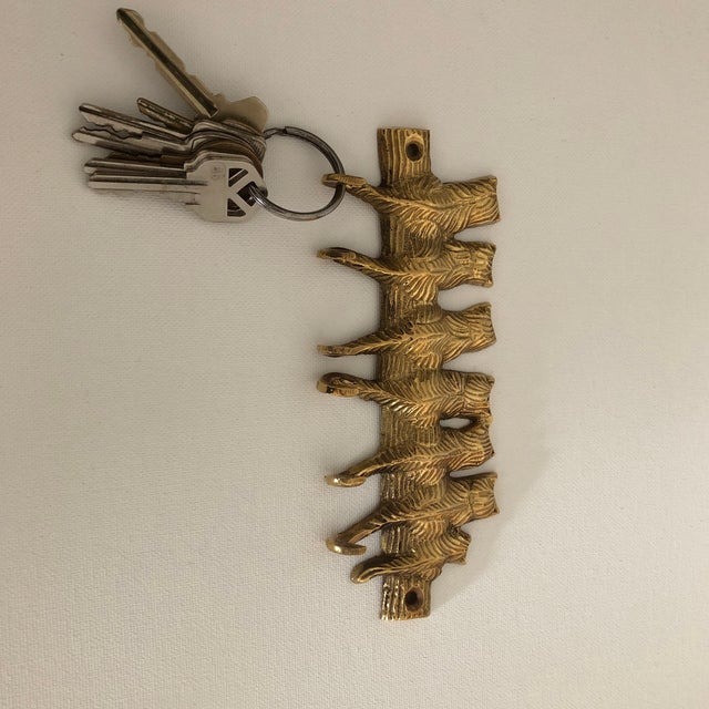 Brass Cat Wall Key Holder Chairish