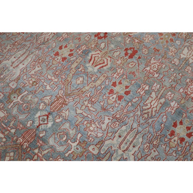 Persian Early 20th Century Zabihi Collection Decorative Oversize Gray Blue Persian Bibikabad Rug - 10'7" x 17'1" For Sale - Image 3 of 12