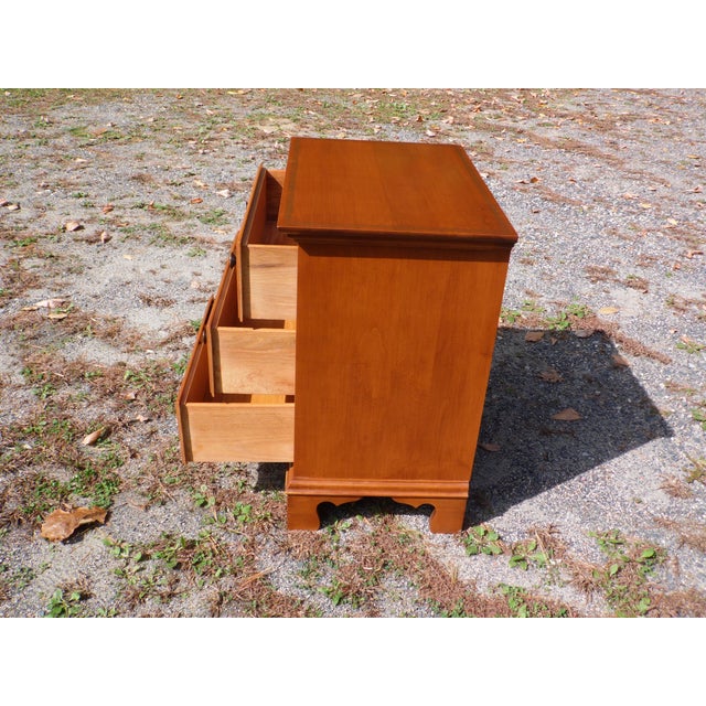 Vintage L. Hitchcock Stenciled Solid Maple Nightstand End Table Chairish