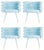 Sky Blue Marshmallow Dining Chairs by Royal Stranger, Set of 4 For Sale