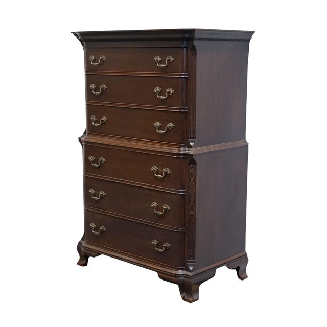 RITTER / GEORGETOWN GALLERIES Solid Mahogany Traditional Style 36" Chest on Chest 4597 56.25" High 36" Wide 21.5" Deep We...