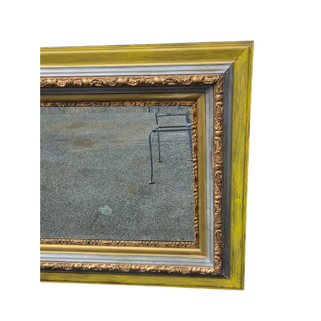 19th Century Italian Hand Painted Rectangular Wall Mirror. For Sale In Philadelphia - Image 6 of 13