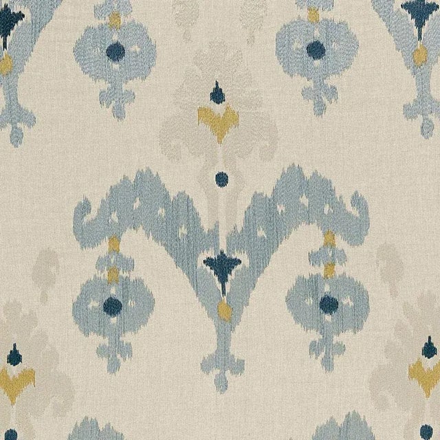 Asian Sample - Schumacher X Martyn Lawrence Bullard Raja Embroidery Fabric in Stone For Sale - Image 3 of 3