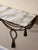 White Italian Rope and Tassel Gilt Iron Wall Mount Console Table, Marble Top, 1960s For Sale - Image 8 of 12