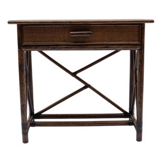 Italian Bamboo and Rattan Wicker Commode, 1970s For Sale