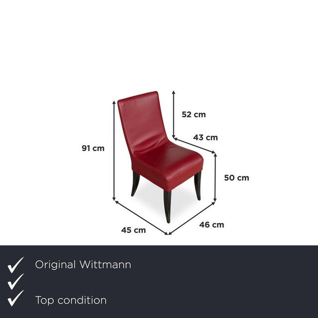 This set of six Wittmann "ISIS" chairs is a passionate declaration of color and form. Finished in a vibrant red, these...