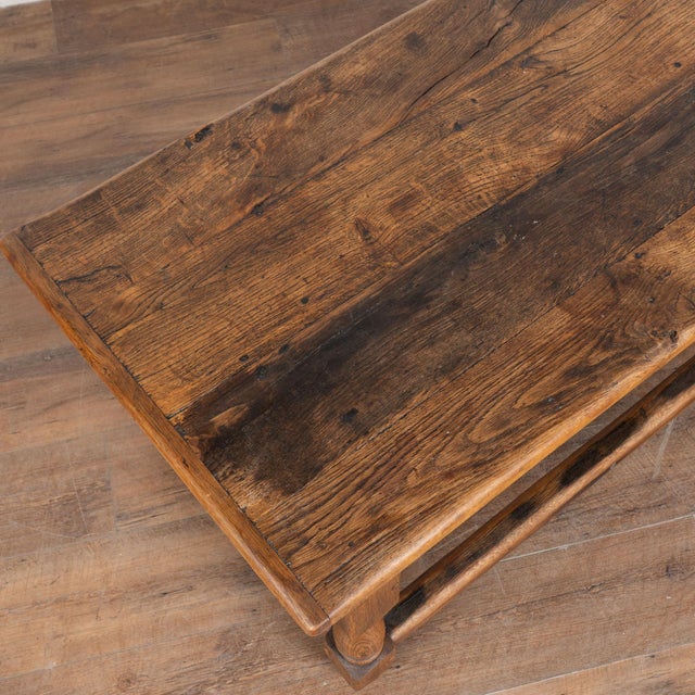 French Country 20th Century French Oak Coffee Table With Drawer For Sale - Image 3 of 12