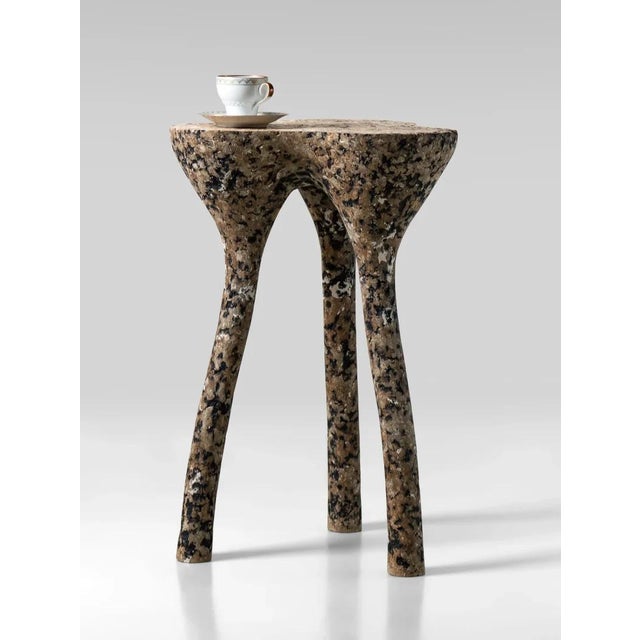 Contemporary Neige Sculptural Stone Side Table by Donatas Zukauskas For Sale - Image 3 of 7